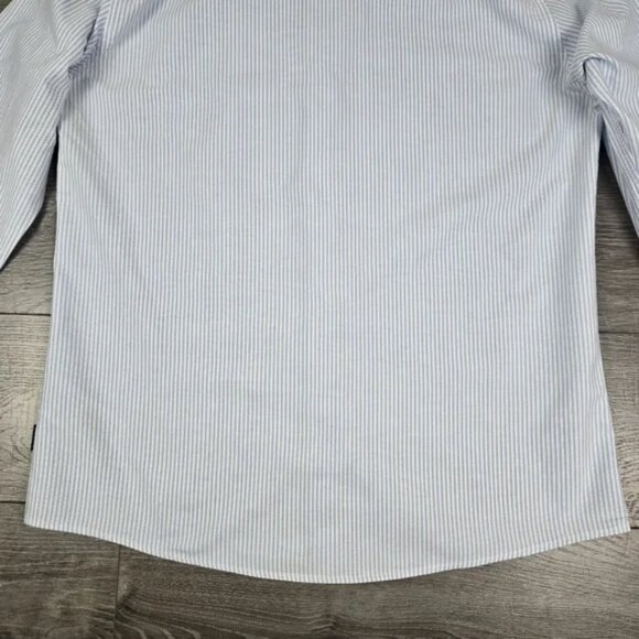 Only & Sons Men's Light Blue & White Striped Button Down Shirt Size XL - Picture 11 of 16